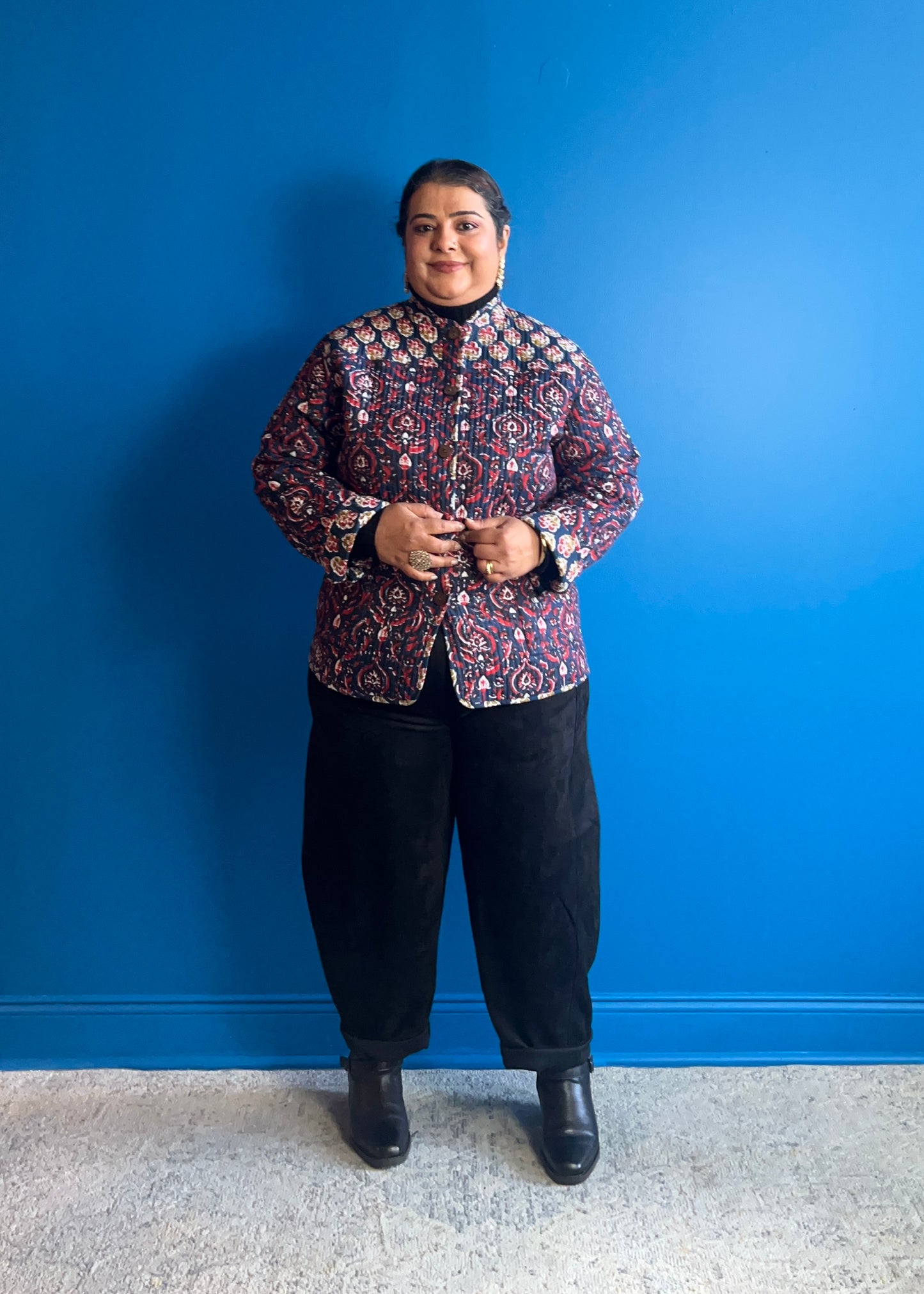 Reversible Jacket - Navy Blue Red