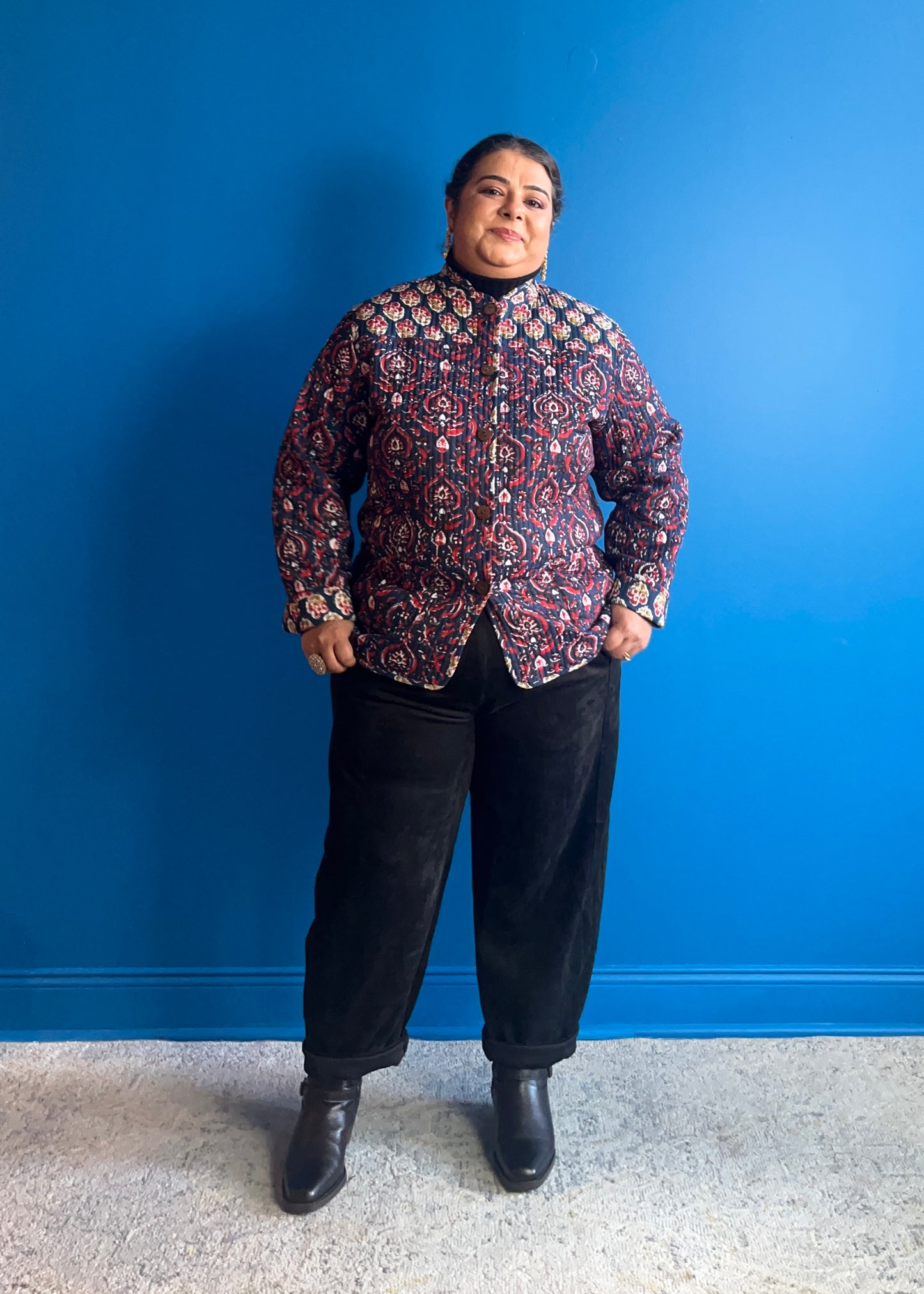 Reversible Jacket - Navy Blue Red