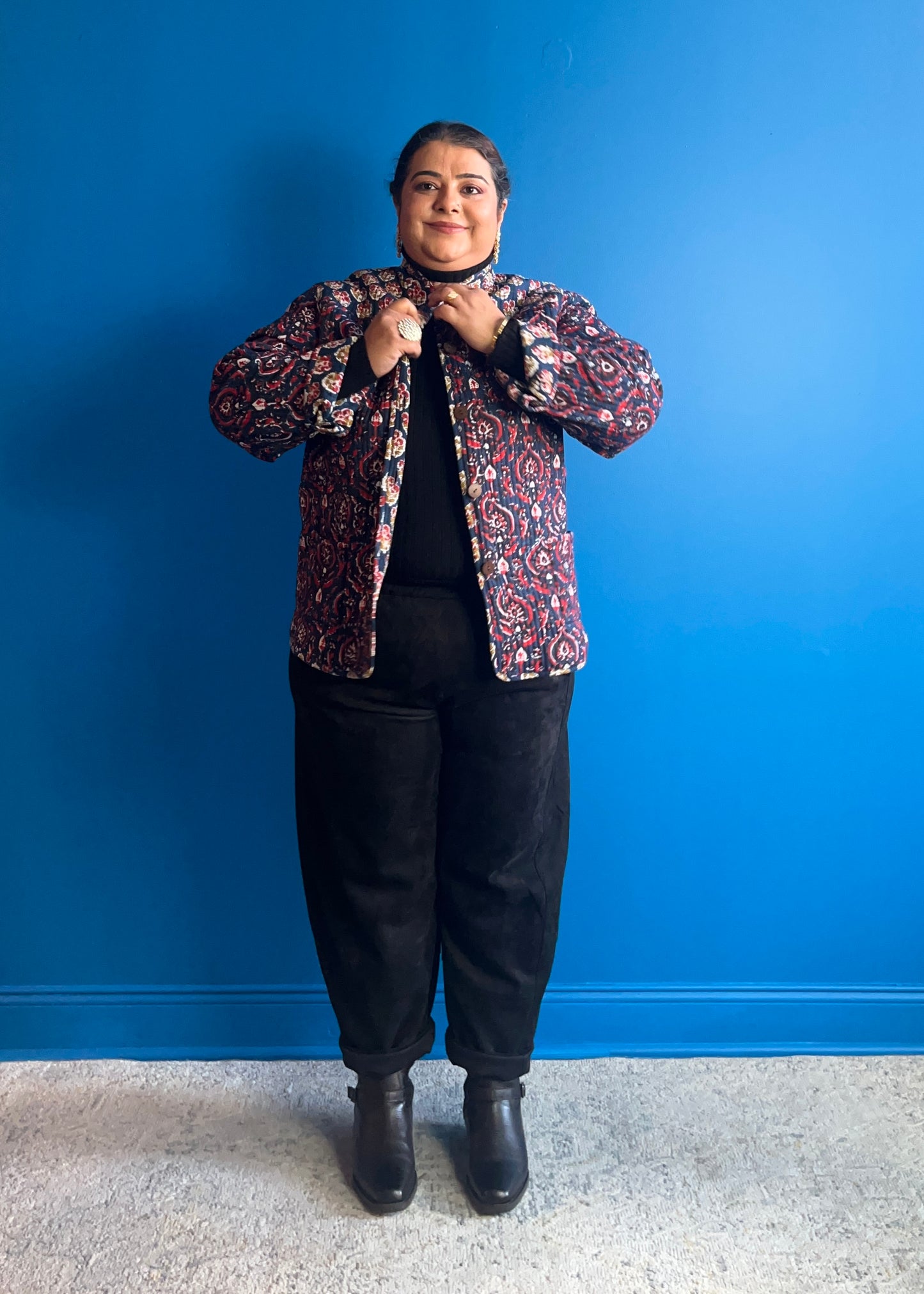 Reversible Jacket - Navy Blue Red