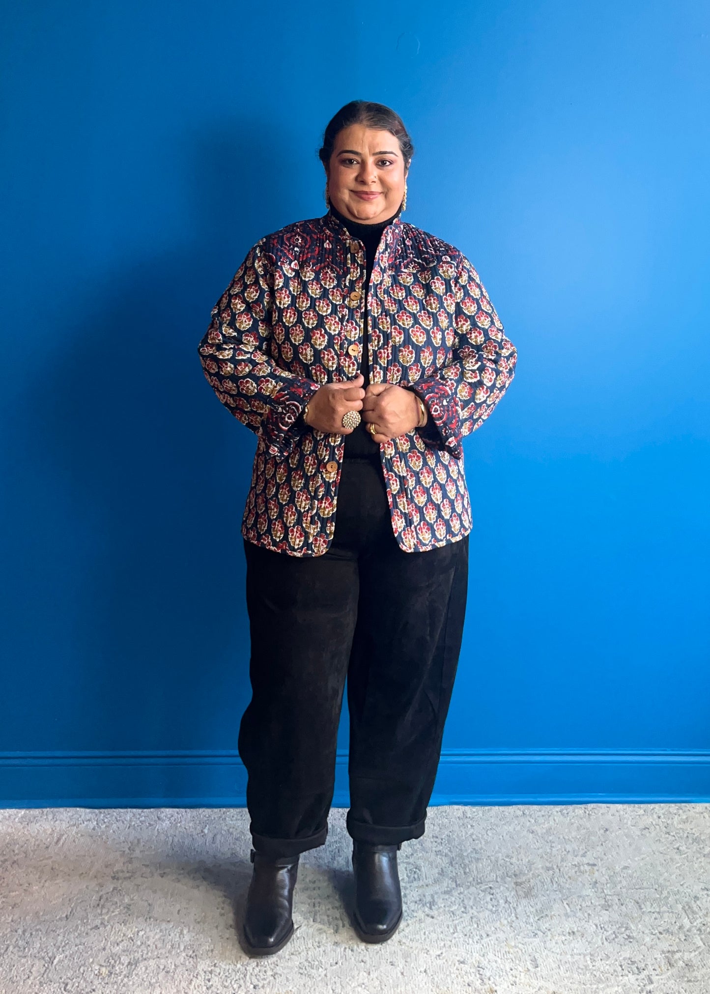 Reversible Jacket - Navy Blue Red