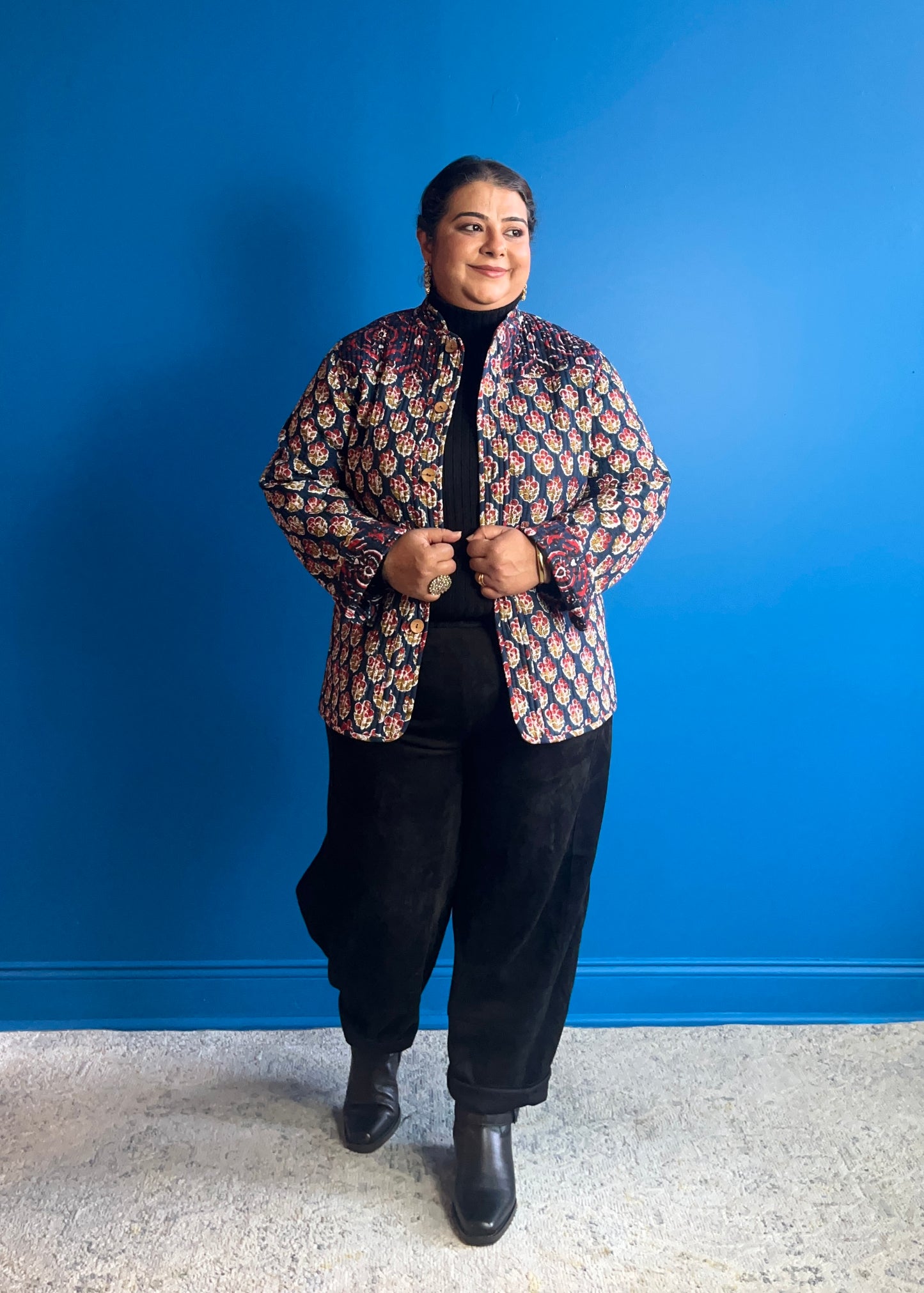 Reversible Jacket - Navy Blue Red