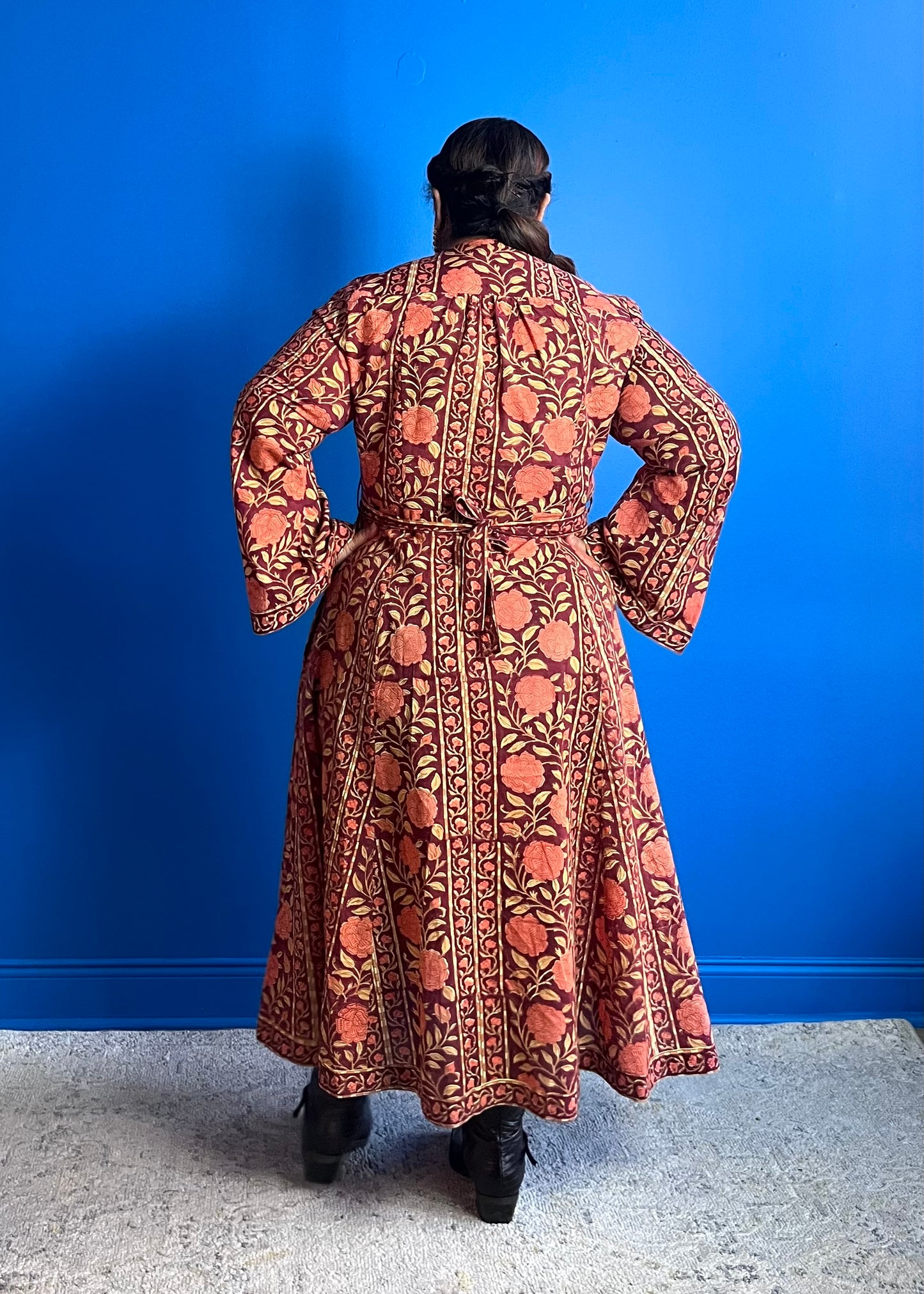 Bell Sleeve Dress ~ Maroon