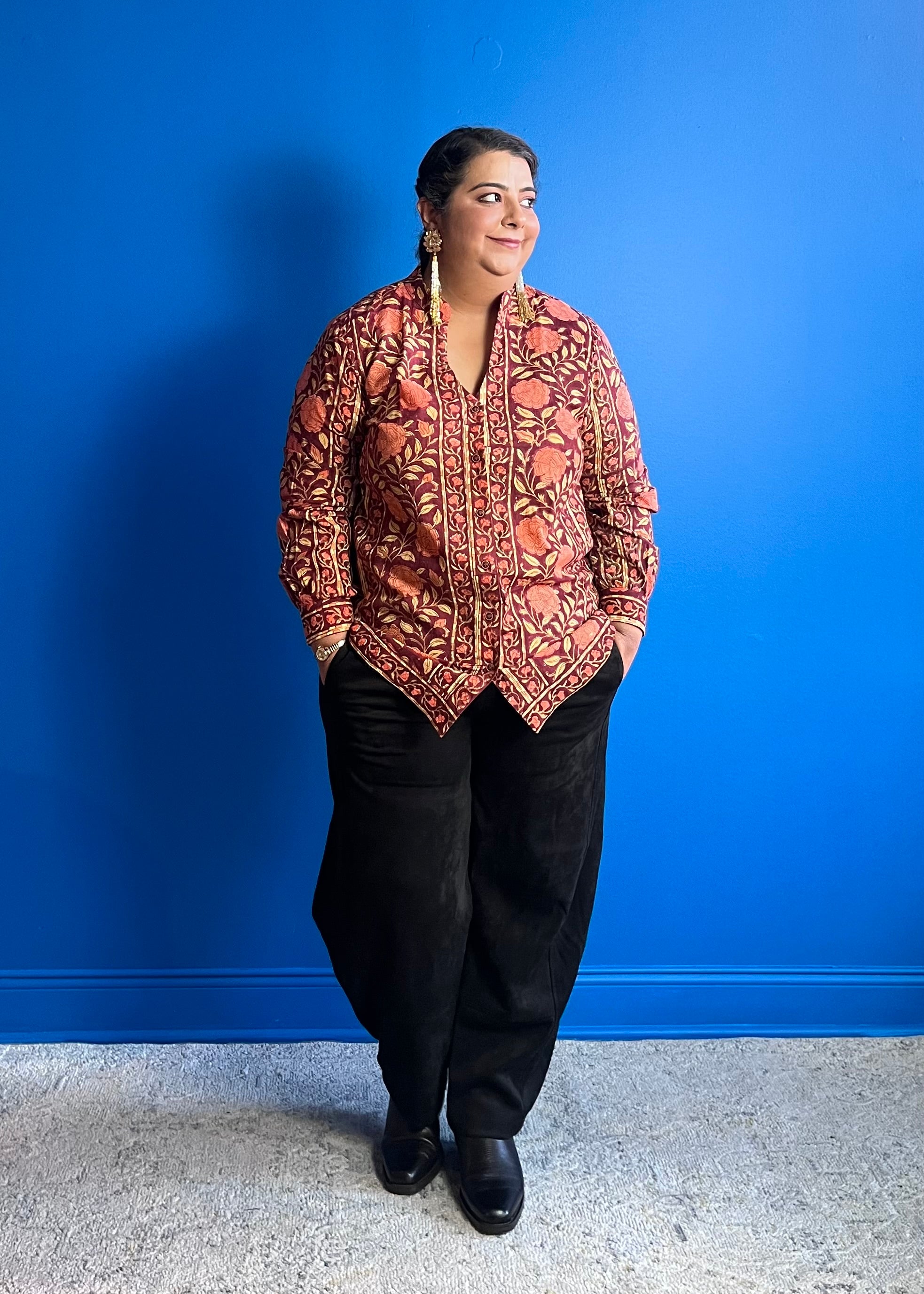 Long Blouse - Maroon