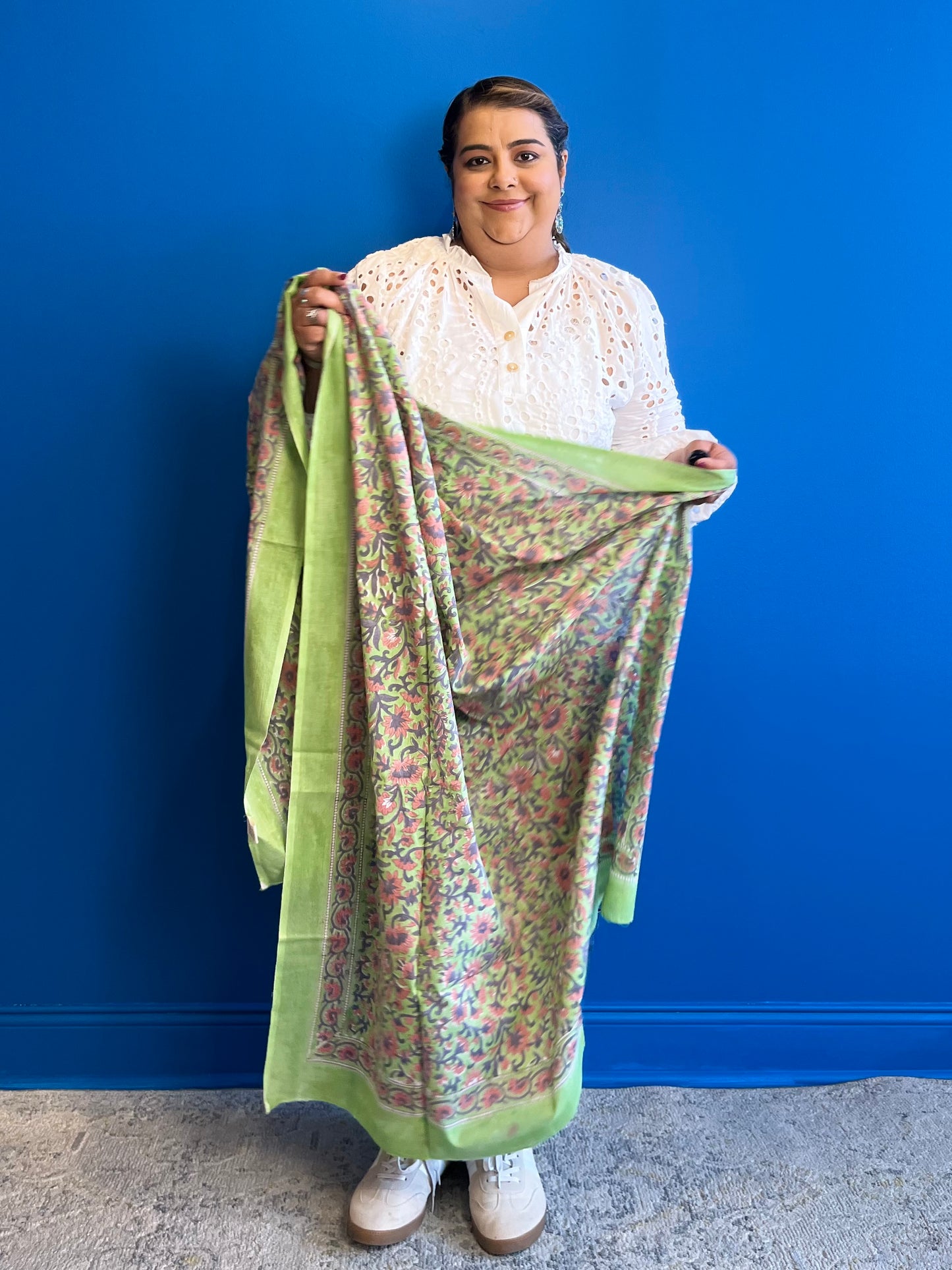 Garden Scarf in Pastel Green