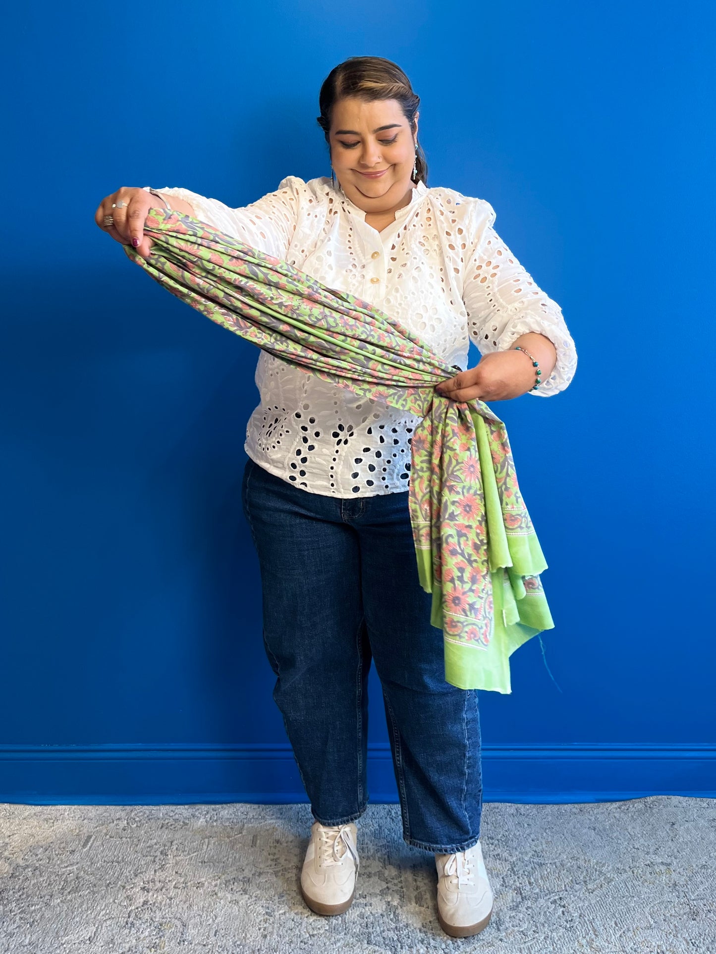 Garden Scarf in Pastel Green