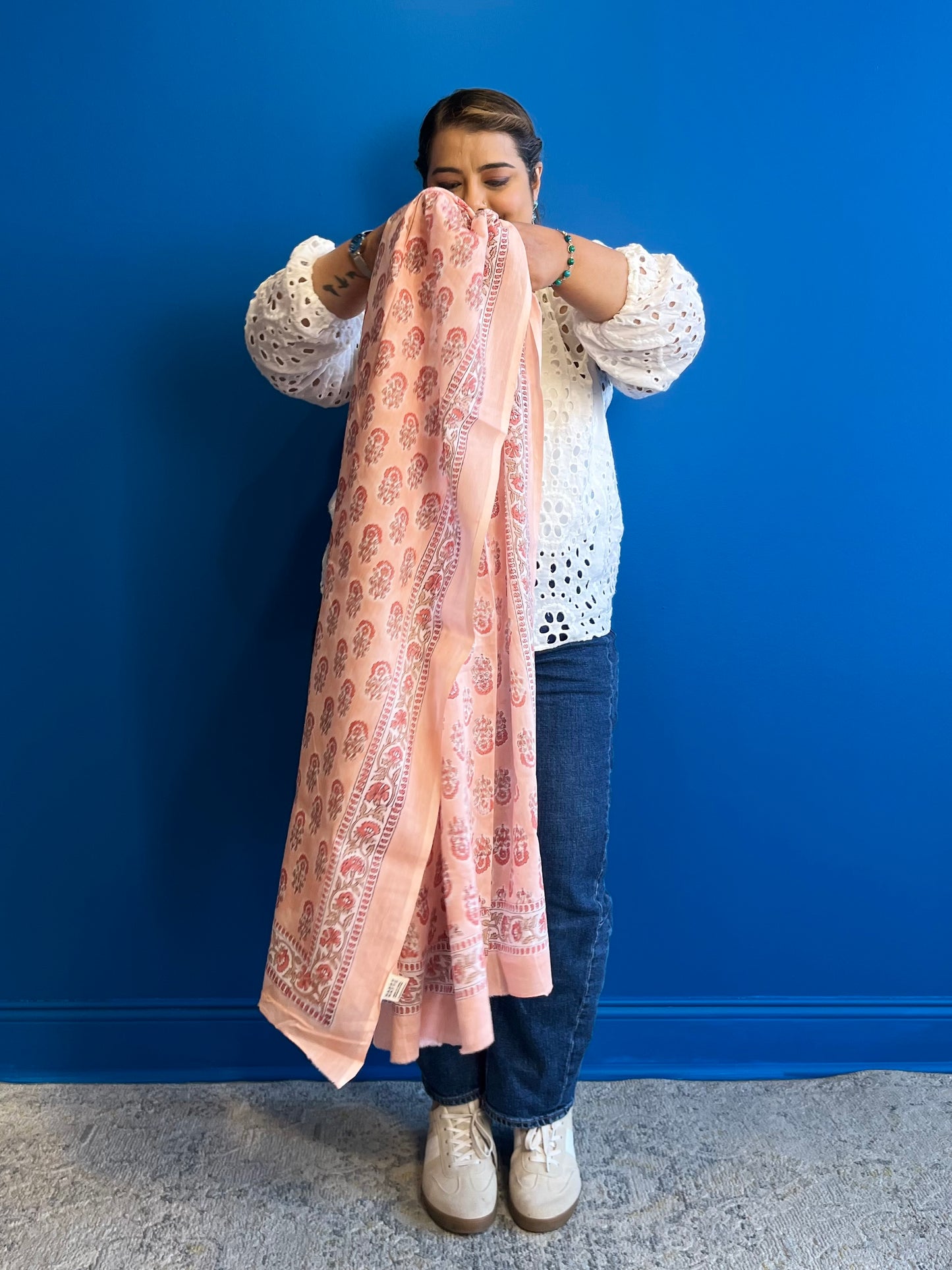 Garden Scarf in Light Peach