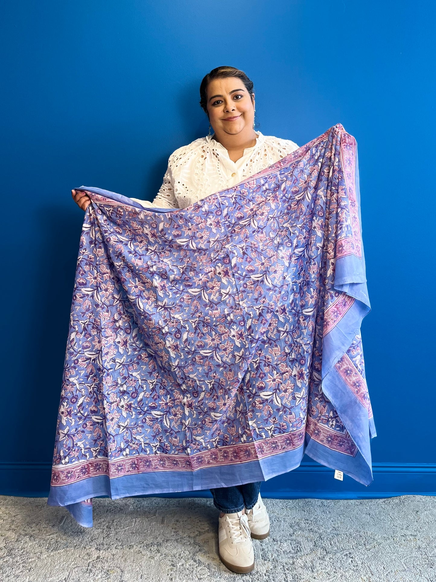 Garden Scarf in Pastel Blue