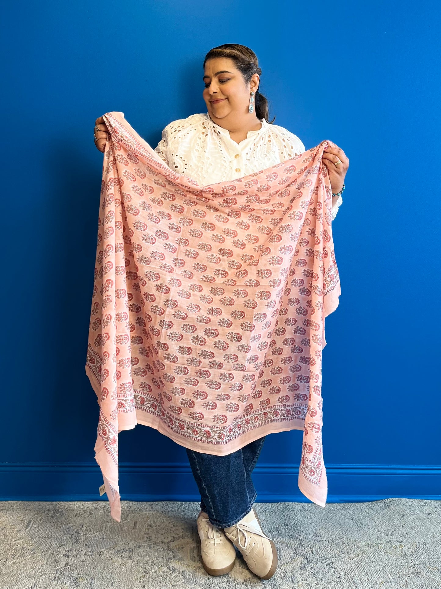 Garden Scarf in Light Peach