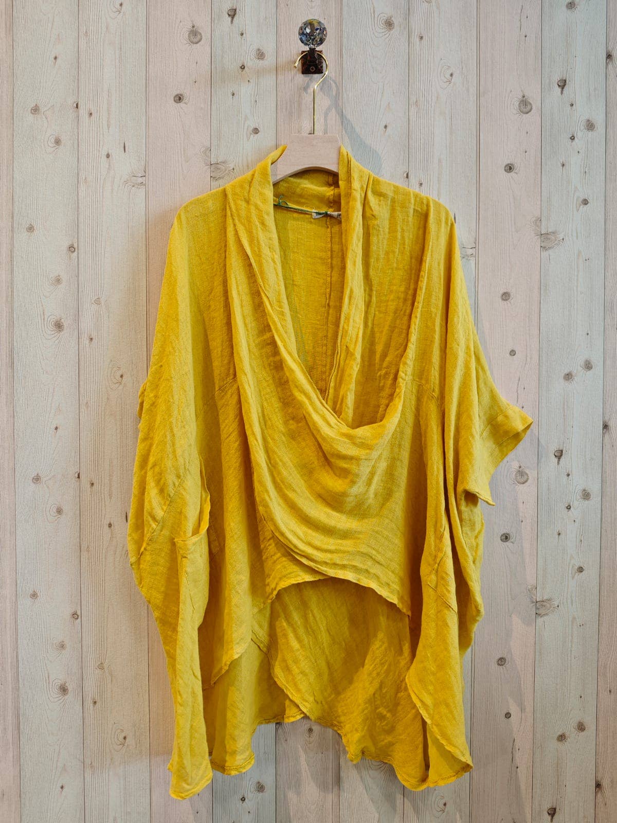 Ref-83591 OVERSIZED BLOUSE 100% LINEN: Red