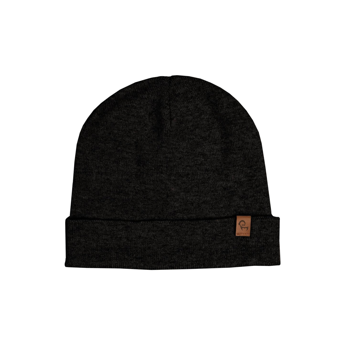 Merino Cashmere Blend Beanie in Black