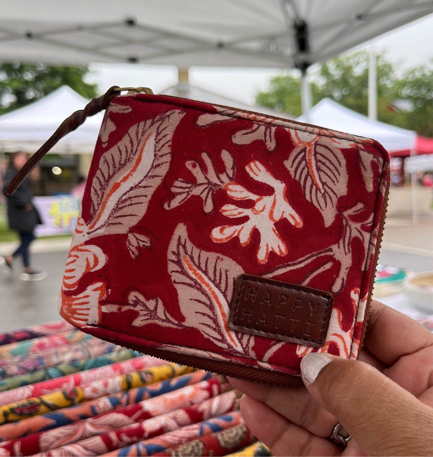 Butterfly Wallet in Red Beige