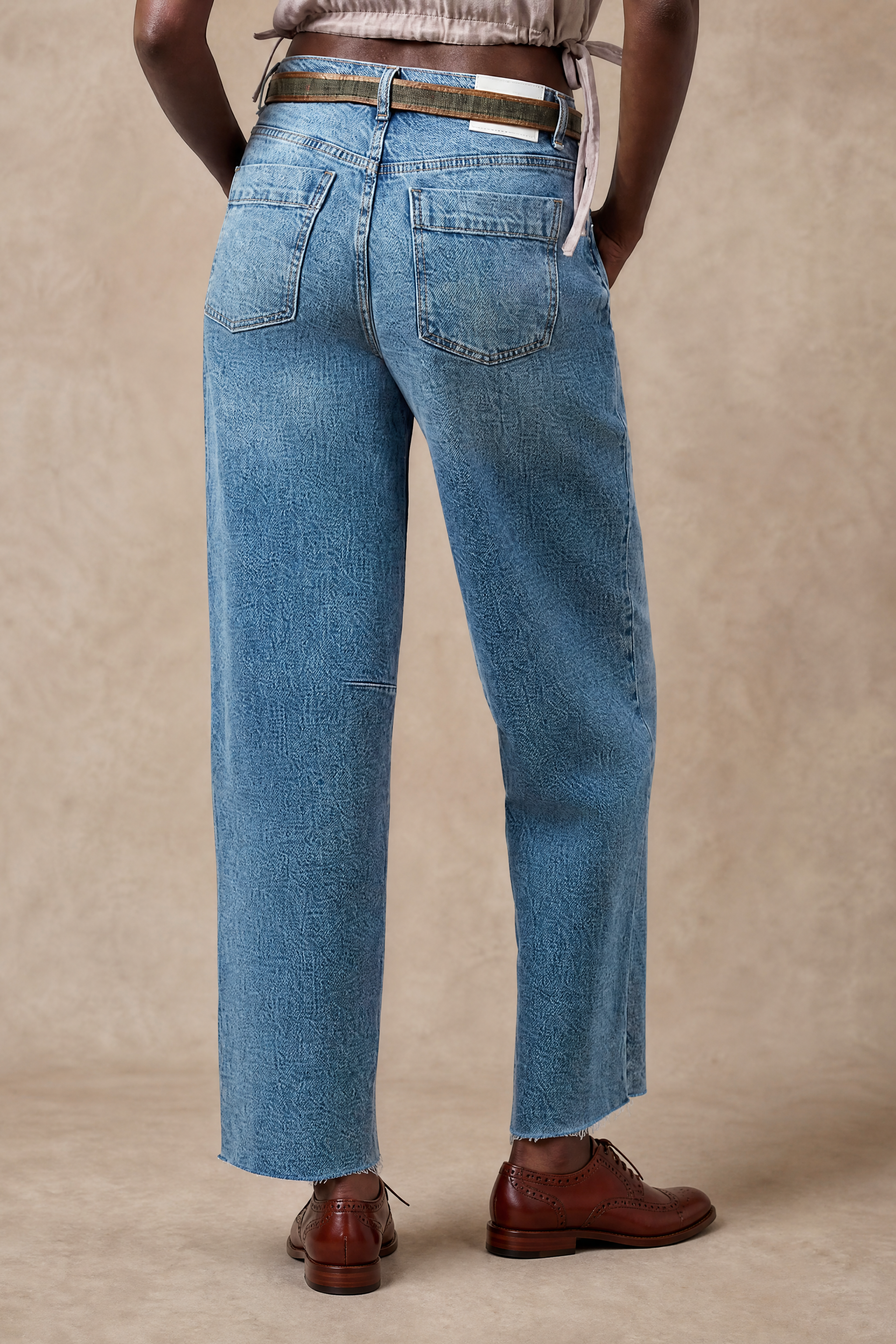 High Rise Divine Blue Barrel Jeans