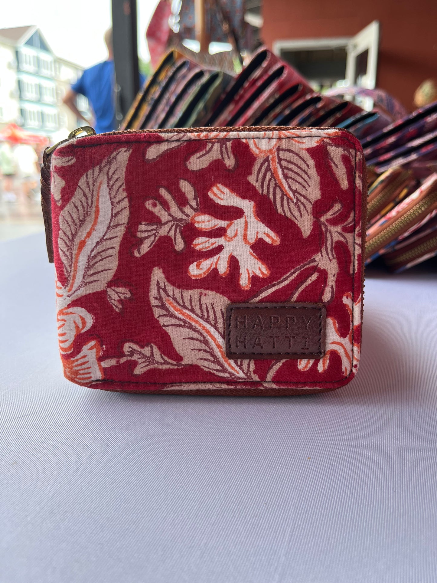 Butterfly Wallet in Red Beige